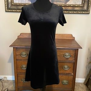 Modern Edge black velvet stretch dress, Sm
